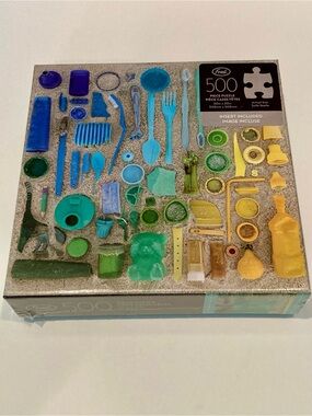NEW Beach Trash 500 Piece Emily Blincoe Art Puzzle Genuine Fred 20” x 20” Size